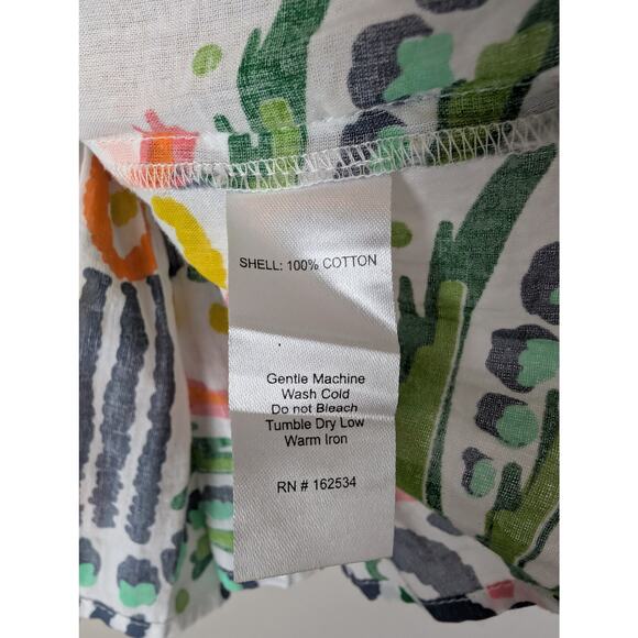 Emily McCarthy Havana Puff Sleeve Top Jungle Ikat S - Picture 8 of 8